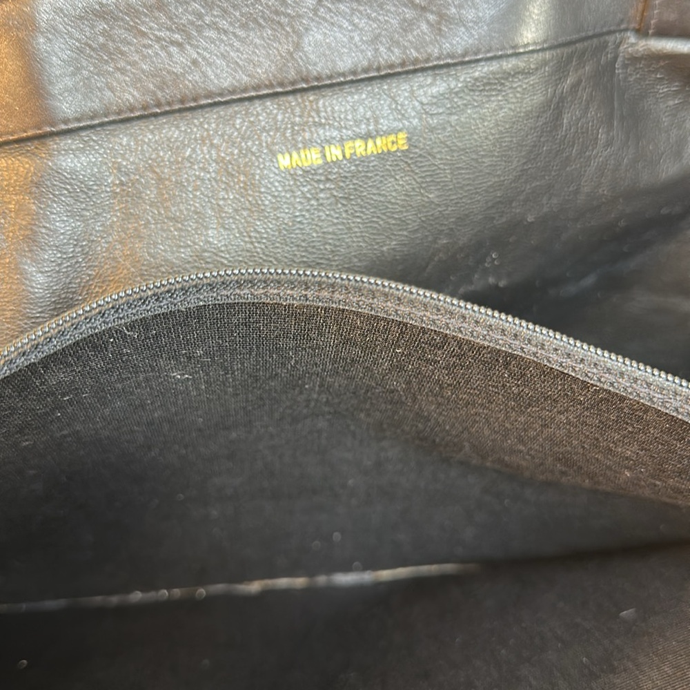 CHANEL CC XL Calfskin Tote With Chunky 24K Goldplated Chain #2 1991-94 COA - Picture 17 of 17